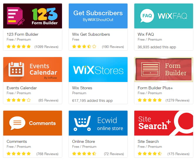 Wix Apps Review by its real customers. They rated 5 stars for most of the applications.