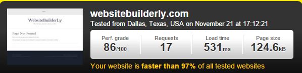 websitebuilderly speed test