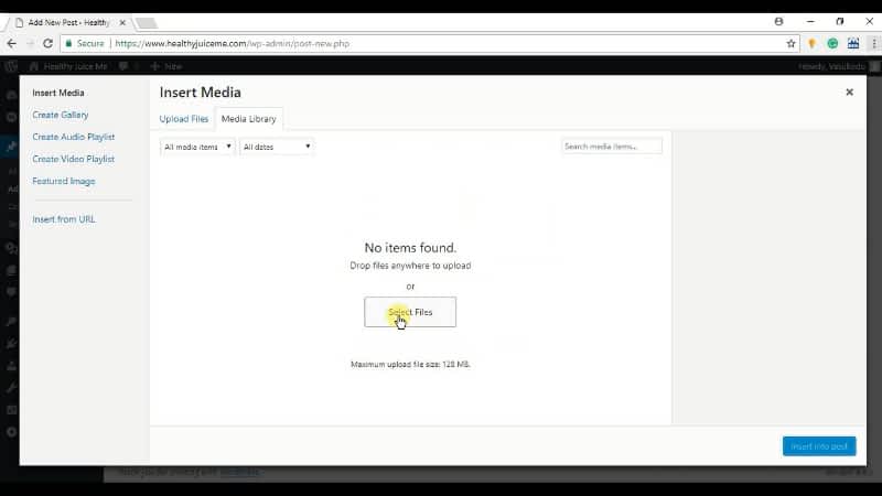 add media on the web page