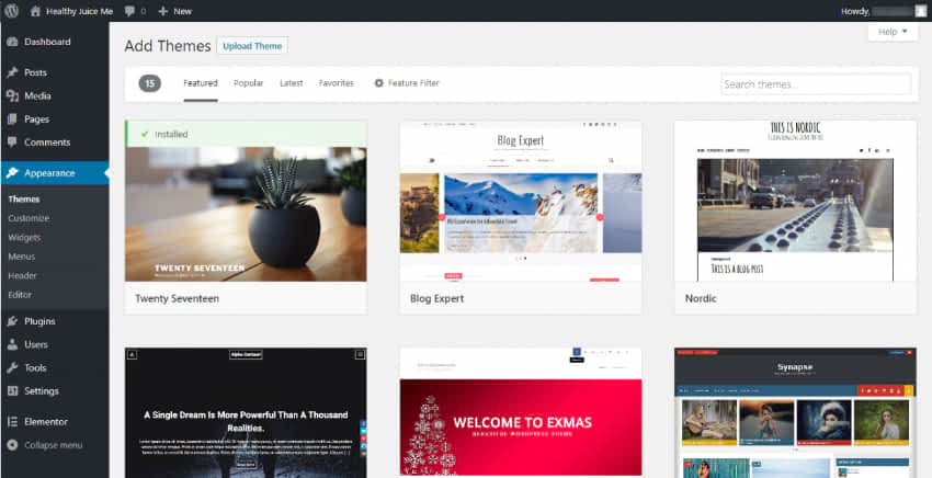 see different website templates or themes, preview or install