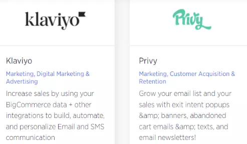 Bigcommerce Email apps