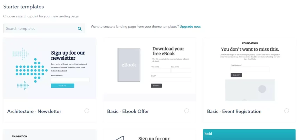 HubSpot Landing pages