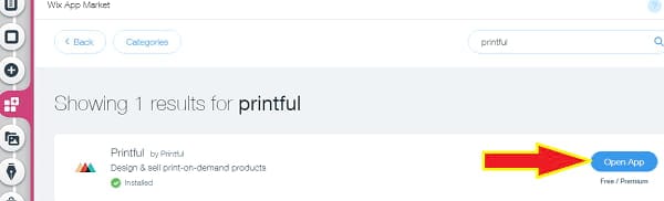 click Open Printful app