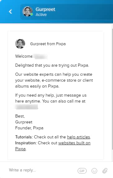 Pixpa support