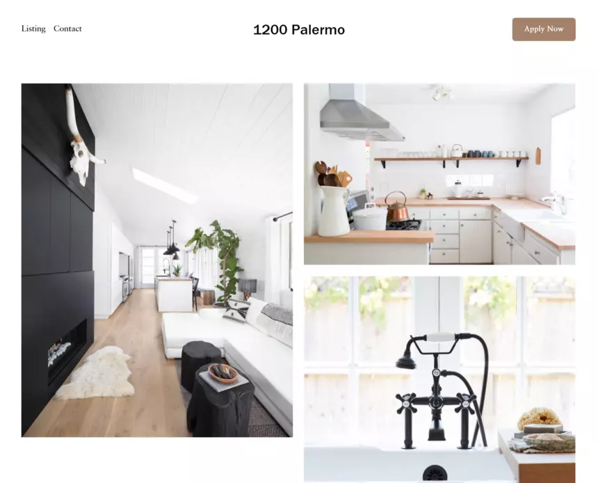 Squarespace home decor small business website example