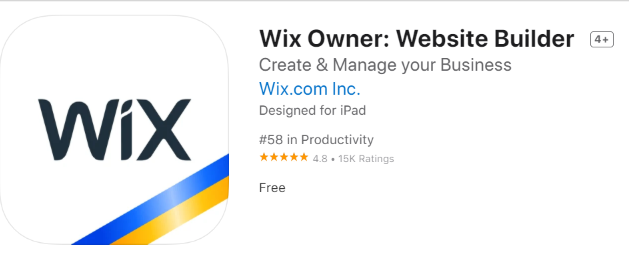 This image has an empty alt attribute; its file name is Wix-iPad-app.png