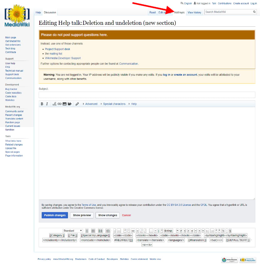 You can add topic in your own Wikipedia website