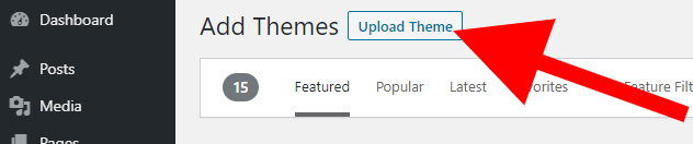 click upload theme