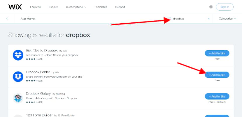 Dropbox app for photo storage