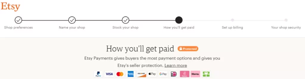 Etsy payments