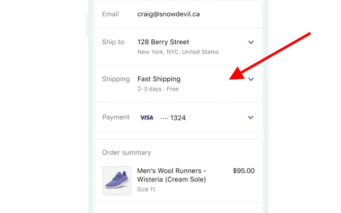 Shopify cart feature