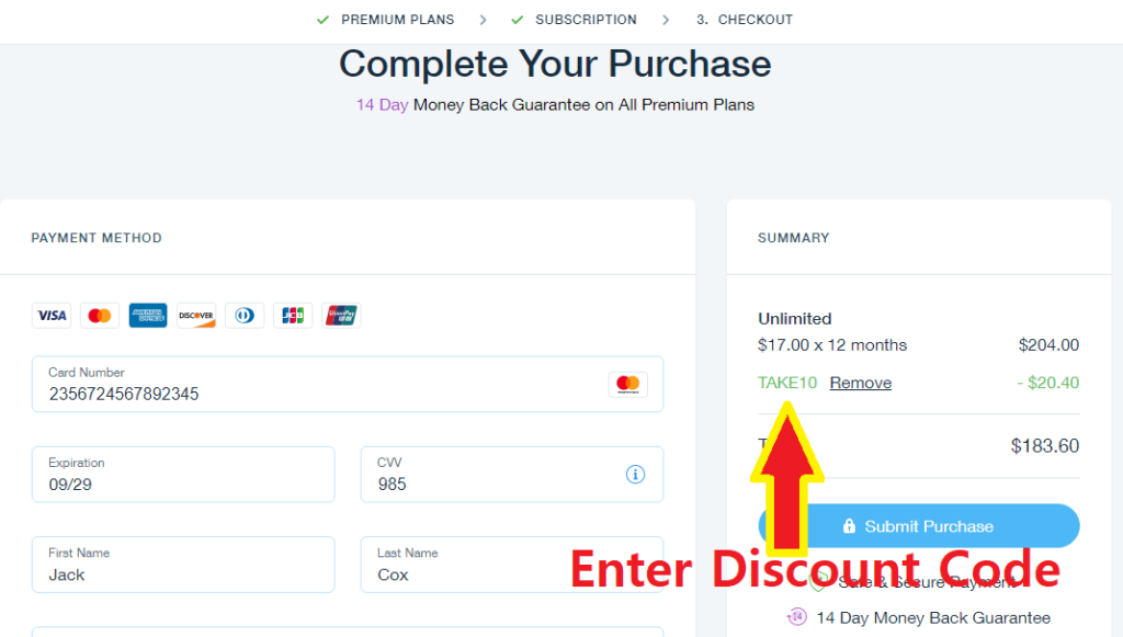 wix plan with discount coupon code offer